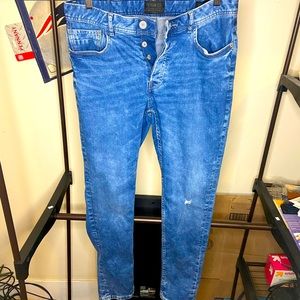Denim & Co Blue Washed Skinny Jeans
